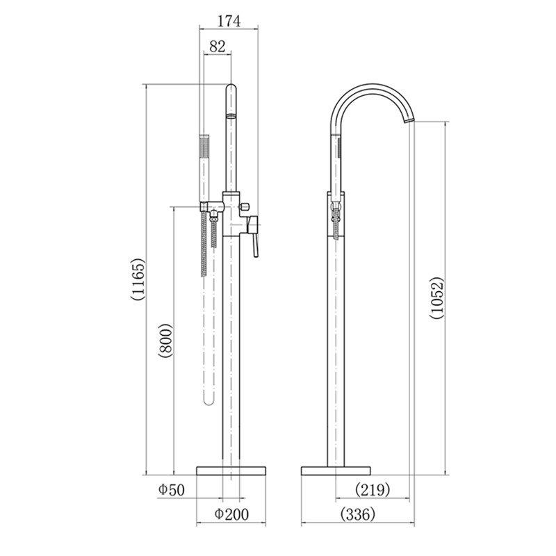 Grove Freestanding Bath Shower Mixer Lime Kitchen & Bathroom